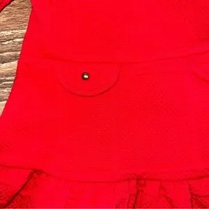 ❤️ Janie & Jack • 12–18M • Holiday Red Dress With Faux Fur Collar ❤️
