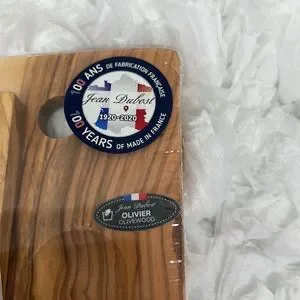 Jean Dubost Baguette/Salami Board & Knife Stainless Steel Blades Olive Wood