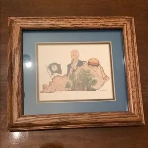 Jim Hamilton Framed Art Print with Oak Frame My Old Kentucky Home