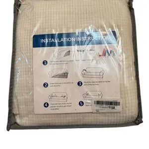 Jinamart White Stretch Chair Sofa Slipcover With Pillow Covers