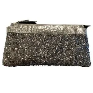 Johanna Rubiano‎ Sequin Black Clutch Bag
