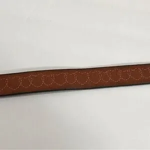 John Deere Girls Genuine Brown Leather Belt Threaded Heart Details Kids Belt