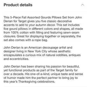 John Derian Pillow Squash