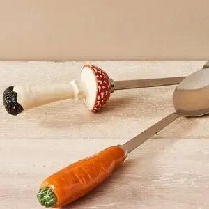 John Derian Vegetable Serving Spoon & Fork Set