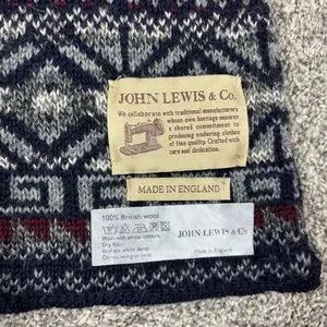 John Lewis And Co Fair Isle British Wool Scarf