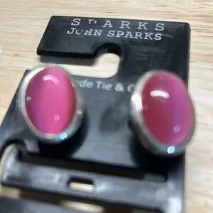 John Sparks Pink Cuff Links