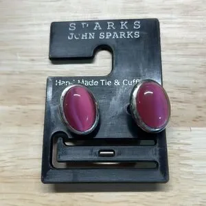 John Sparks Pink Cuff Links