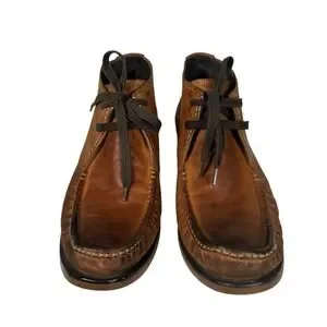 John Varvatos Chukka Boots Mens 11.5 M Brown Leather