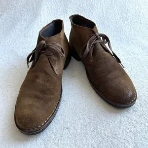 John Varvatos Chukka‎ Men’s Boots In Brown Suede Leather 11M Lace Up Shoes