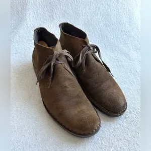 John Varvatos Chukka‎ Men’s Boots in Brown Suede Leather 11M lace Up Shoes