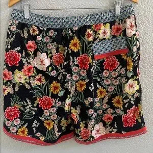 Johnny Was Men Unisex MIA FLORAL BORDER SWIM TRUNK SIZE XL