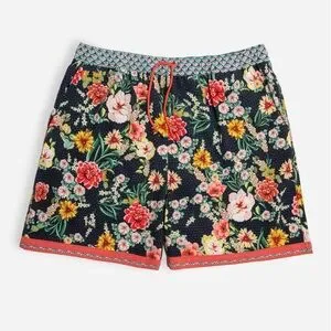 Johnny Was Men Unisex MIA FLORAL BORDER SWIM TRUNK SIZE XL