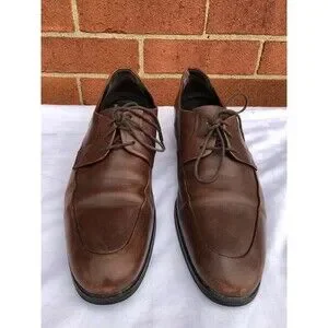 Johnson & Murphy Brown Leather Oxfords Lace Up Men Dress Shoes Size US 9 M