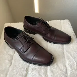 Johnston & Murphy Black Leather With Red Trim