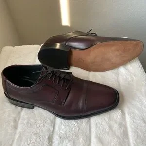 Johnston & Murphy Black Leather With Red Trim