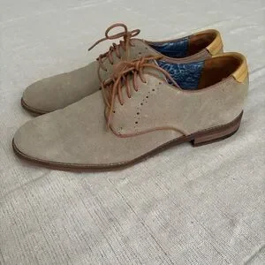 Johnston & Murphy Milliken Suede Derby Plain Toe Casual Brogue Men’s Size 8