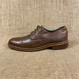 Johnston & Murphy Oxford‘s Brown Tie Up Dress Shoe Casual Mens Size 8M