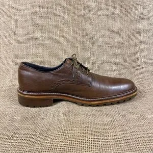 Johnston & Murphy Oxford‘s Brown Tie Up Dress Shoe Casual Mens Size 8M