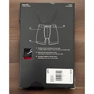 Jordan Boxer Brief Mens Large Jumpman Flight Cotton Stretch 2 Pack Black Red