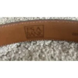 Jos A Bank Brown Leather Dress Belt With Gold Buckle Business Casual Men’s 44