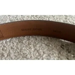 Jos A Bank Brown Leather Dress Belt With Gold Buckle Business Casual Men’s 44