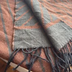 Joseph Abboud Cashmere Wool Blend Germany Made Reversible Scarf