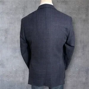 JOSEPH ABBOUD Mens 42R Navy COMERO Italian Wool/Cotton Blazer Sport Coat Jacket