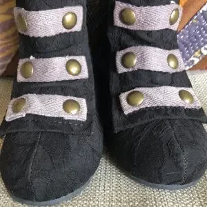 Joyfolie “Leighton in Black” Lace Baby Boots
