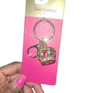 Juicy Couture Gold Crown Key Chain