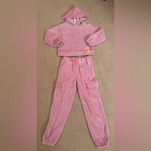 Juicy Couture Pink And Silver NWT Embroidered Corduroy