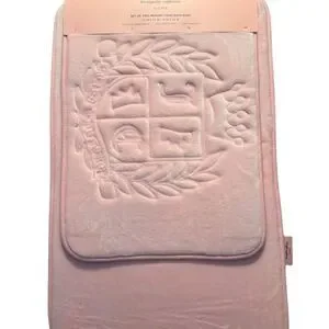 Juicy couture Set of 2 Pink Memory Foam Bath Rugs Anti-Slip 20x32 Bathroom Mat