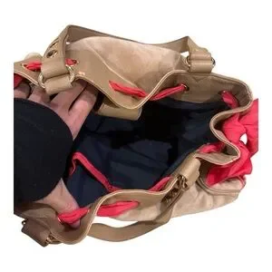 JUICY COUTURE Stylish Tan And Pink Women's Bag