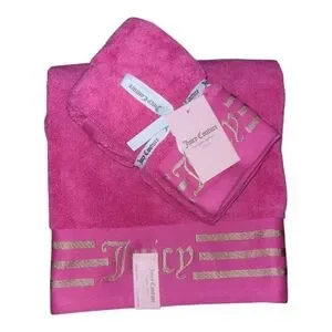 Juicy Couture Vibrant Pink Wash Cloth Set