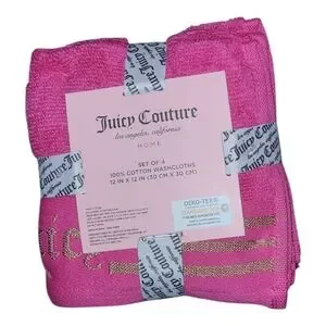 Juicy Couture Vibrant Pink Wash Cloth Set