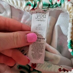 Just One You By Carter's Fleece 2 Pc Christmas Holiday Pajamas Pjs Size 3T