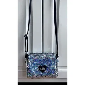 Justice Girl’s Crossbody Sequin Silver Purse Bag