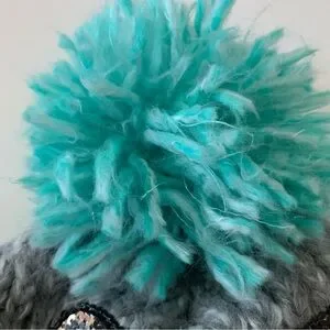 JUSTICE Sparkly Sequined Animal Themed Knit Hat & Gloves One Size