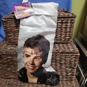 Justin Bieber Santa Stocking Official Product New With Tags Collectible silver