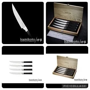 Kamikoto steak knives set of 4 New in box with certificate of authenticity
