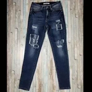 KanCan Patch Skinny Jeans