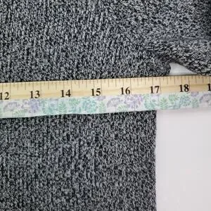 Karen Scott Womens Size PM Mock Neck Gray Sweater In Luxsoft