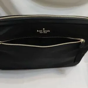 Kate Spade Black Nylon Laptop Sleeve With Strap