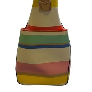 Kate Spade Colorful Striped Grove Street Kaylie Diaper Bag With Matching Wallet