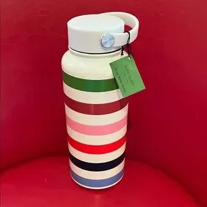 Kate Spade Colorful Striped Water Bottle