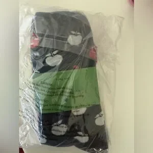 Kate Spade Crew Socks 3 Pair Black-Multi NWT