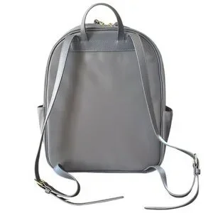 Kate Spade Gray Nylon Backpack Gold Hardware