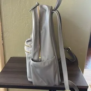 Kate Spade Gray Nylon Backpack Gold Hardware