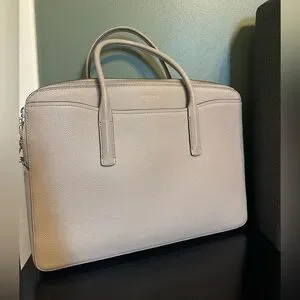 Kate Spade Grey Margaux Leather Laptop Bag