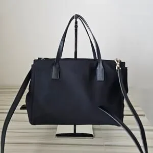 Kate Spade Loden Blake Black Nylon Satchel Crossbody Bag