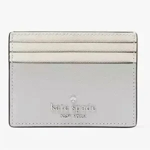Kate spade ♠️ - Madison Small Slim Card Holder light gray and white
